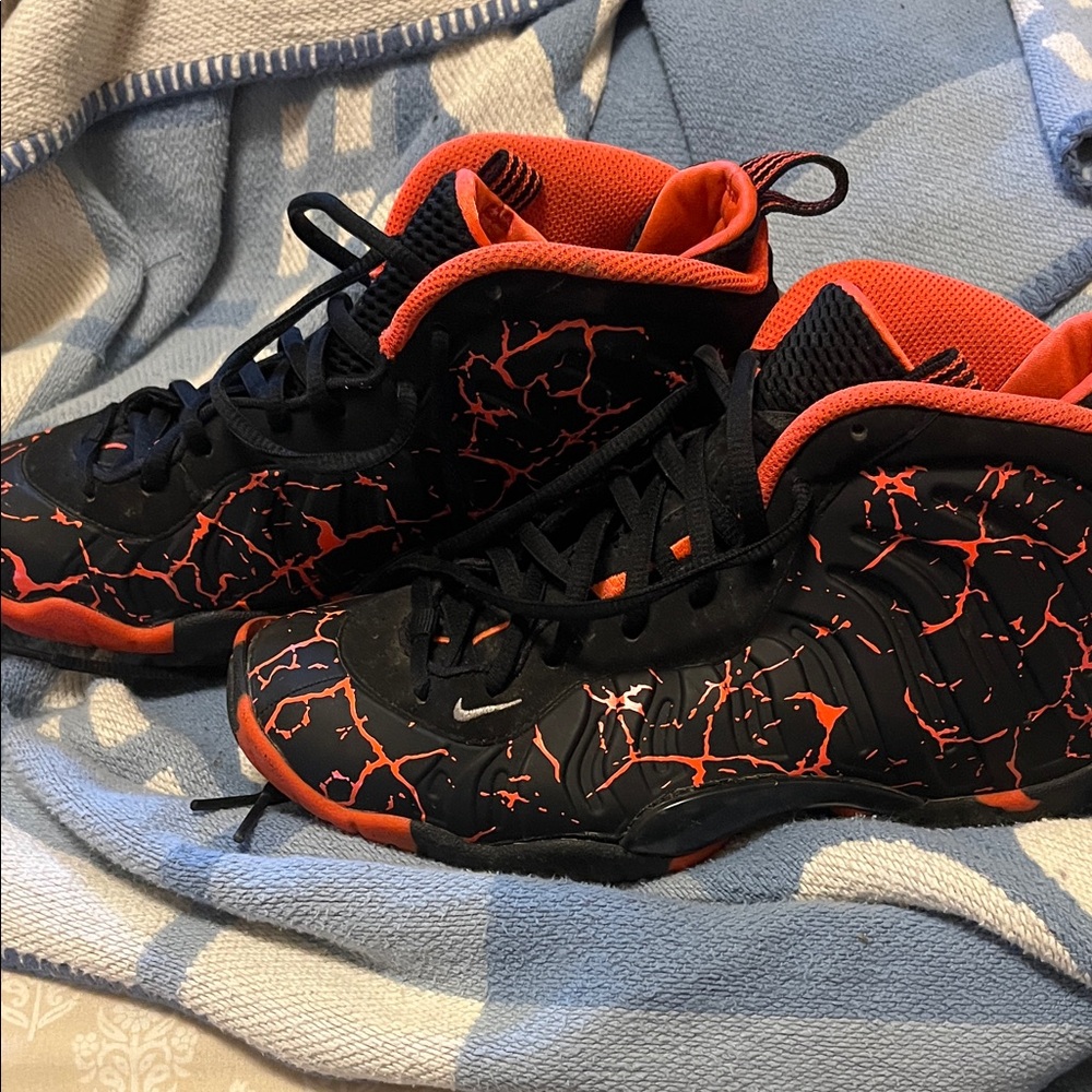 Vibrant Black and Red Kids Sneakers